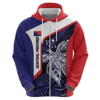 Personalised PNG Central Province Hoodie Bird of Paradise Tattoo Flag Motif LT9 - Polynesian Pride