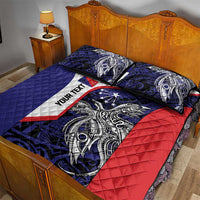 Personalised PNG Central Province Quilt Bed Set Bird of Paradise Tattoo Flag Motif LT9 - Polynesian Pride