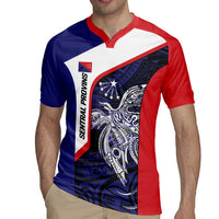 Personalised PNG Central Province Rugby Jersey Bird of Paradise Tattoo Flag Motif LT9 - Polynesian Pride