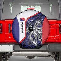 Personalised PNG Central Province Spare Tire Cover Bird of Paradise Tattoo Flag Motif LT9 - Polynesian Pride