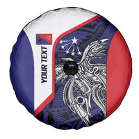 Personalised PNG Central Province Spare Tire Cover Bird of Paradise Tattoo Flag Motif LT9 - Polynesian Pride