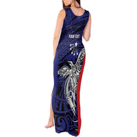 Personalised PNG Central Province Tank Maxi Dress Bird of Paradise Tattoo Flag Motif LT9 - Polynesian Pride