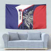 Personalised PNG Central Province Tapestry Bird of Paradise Tattoo Flag Motif LT9 - Polynesian Pride