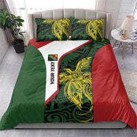 Personalised PNG Chimbu Province Bedding Set Bird of Paradise Tattoo Flag Motif LT9 - Polynesian Pride