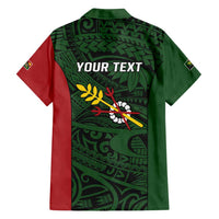Personalised PNG Chimbu Province Family Matching Off Shoulder Short Dress and Hawaiian Shirt Bird of Paradise Tattoo Flag Motif LT9 - Polynesian Pride