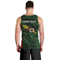 Personalised PNG Chimbu Province Men Tank Top Bird of Paradise Tattoo Flag Motif LT9 - Polynesian Pride