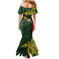 Personalised PNG Chimbu Province Mermaid Dress Bird of Paradise Tattoo Flag Motif LT9 - Polynesian Pride