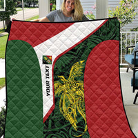 Personalised PNG Chimbu Province Quilt Bird of Paradise Tattoo Flag Motif LT9 Red - Polynesian Pride