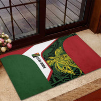 Personalised PNG Chimbu Province Rubber Doormat Bird of Paradise Tattoo Flag Motif LT9 - Polynesian Pride