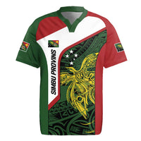 Personalised PNG Chimbu Province Rugby Jersey Bird of Paradise Tattoo Flag Motif LT9 Red - Polynesian Pride