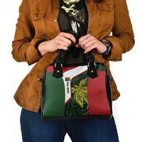 Personalised PNG Chimbu Province Shoulder Handbag Bird of Paradise Tattoo Flag Motif LT9 - Polynesian Pride