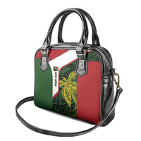 Personalised PNG Chimbu Province Shoulder Handbag Bird of Paradise Tattoo Flag Motif LT9 - Polynesian Pride