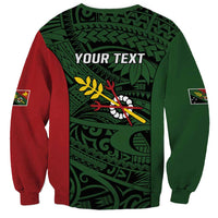 Personalised PNG Chimbu Province Sweatshirt Bird of Paradise Tattoo Flag Motif LT9 - Polynesian Pride