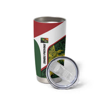 Personalised PNG Chimbu Province Tumbler Cup Bird of Paradise Tattoo Flag Motif LT9 - Polynesian Pride