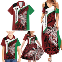 Personalised PNG East New Britain Province Family Matching Summer Maxi Dress and Hawaiian Shirt Bird of Paradise Tattoo Flag Motif LT9 - Polynesian Pride