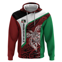 Personalised PNG East New Britain Province Hoodie Bird of Paradise Tattoo Flag Motif LT9 Pullover Hoodie Green - Polynesian Pride