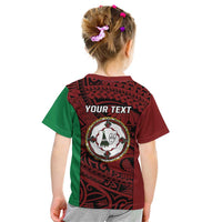 Personalised PNG East New Britain Province Kid T Shirt Bird of Paradise Tattoo Flag Motif LT9 - Polynesian Pride