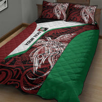 Personalised PNG East New Britain Province Quilt Bed Set Bird of Paradise Tattoo Flag Motif LT9 - Polynesian Pride