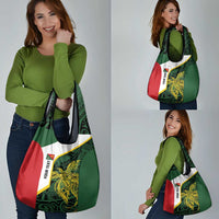 Personalised PNG East Sepik Province Grocery Bag Bird of Paradise Tattoo Flag Motif LT9 - Polynesian Pride