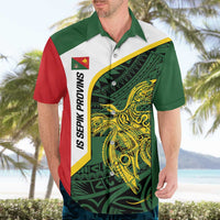 Personalised PNG East Sepik Province Hawaiian Shirt Bird of Paradise Tattoo Flag Motif LT9 - Polynesian Pride