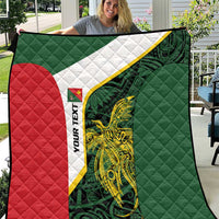 Personalised PNG East Sepik Province Quilt Bird of Paradise Tattoo Flag Motif LT9 Green - Polynesian Pride