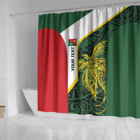 Personalised PNG East Sepik Province Shower Curtain Bird of Paradise Tattoo Flag Motif LT9 - Polynesian Pride