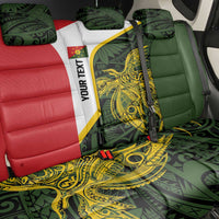 Personalised PNG Eastern Highlands Back Car Seat Cover Bird of Paradise Tattoo Flag Motif LT9 - Polynesian Pride