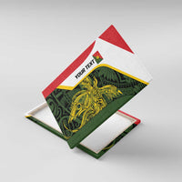 Personalised PNG Eastern Highlands Canvas Wall Art Bird of Paradise Tattoo Flag Motif LT9 With Frame Green - Polynesian Pride