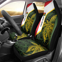 Personalised PNG Eastern Highlands Car Seat Cover Bird of Paradise Tattoo Flag Motif LT9 - Polynesian Pride