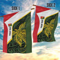 Personalised PNG Eastern Highlands Garden Flag Bird of Paradise Tattoo Flag Motif LT9 - Polynesian Pride