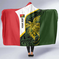Personalised PNG Eastern Highlands Hooded Blanket Bird of Paradise Tattoo Flag Motif LT9 One Size Green - Polynesian Pride