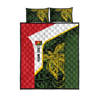 Personalised PNG Eastern Highlands Quilt Bed Set Bird of Paradise Tattoo Flag Motif LT9 - Polynesian Pride