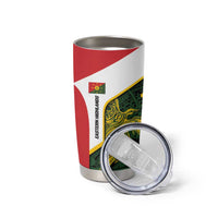 Personalised PNG Eastern Highlands Tumbler Cup Bird of Paradise Tattoo Flag Motif LT9 - Polynesian Pride