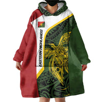 Personalised PNG Eastern Highlands Wearable Blanket Hoodie Bird of Paradise Tattoo Flag Motif LT9 - Polynesian Pride