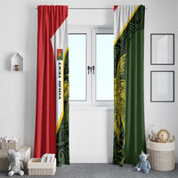 Personalised PNG Eastern Highlands Window Curtain Bird of Paradise Tattoo Flag Motif LT9 - Polynesian Pride