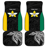 Personalised PNG Enga Province Car Mats Bird of Paradise Tattoo Flag Motif LT9 - Polynesian Pride