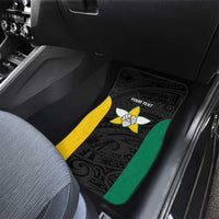 Personalised PNG Enga Province Car Mats Bird of Paradise Tattoo Flag Motif LT9 - Polynesian Pride