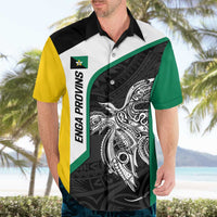 Personalised PNG Enga Province Hawaiian Shirt Bird of Paradise Tattoo Flag Motif LT9 - Polynesian Pride