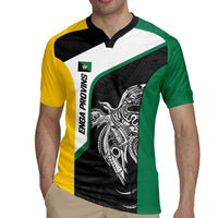 Personalised PNG Enga Province Rugby Jersey Bird of Paradise Tattoo Flag Motif LT9 - Polynesian Pride
