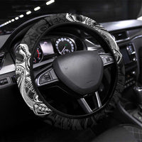 PNG Enga Province Steering Wheel Cover Bird of Paradise Tattoo Flag Motif LT9 Universal Fit Green - Polynesian Pride