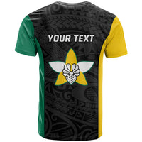 Personalised PNG Enga Province T Shirt Bird of Paradise Tattoo Flag Motif LT9 - Polynesian Pride