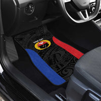 Personalised PNG Gulf Province Car Mats Bird of Paradise Tattoo Flag Motif LT9 - Polynesian Pride