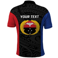 Personalised PNG Gulf Province Polo Shirt Bird of Paradise Tattoo Flag Motif LT9 - Polynesian Pride