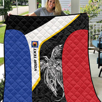 Personalised PNG Gulf Province Quilt Bird of Paradise Tattoo Flag Motif LT9 Black - Polynesian Pride