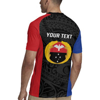 Personalised PNG Gulf Province Rugby Jersey Bird of Paradise Tattoo Flag Motif LT9 - Polynesian Pride