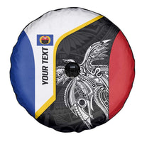 Personalised PNG Gulf Province Spare Tire Cover Bird of Paradise Tattoo Flag Motif LT9 - Polynesian Pride