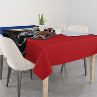 Personalised PNG Gulf Province Tablecloth Bird of Paradise Tattoo Flag Motif LT9 - Polynesian Pride