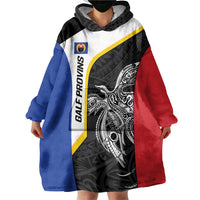 Personalised PNG Gulf Province Wearable Blanket Hoodie Bird of Paradise Tattoo Flag Motif LT9 - Polynesian Pride