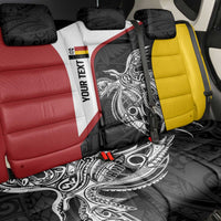 Personalised PNG Madang Province Back Car Seat Cover Bird of Paradise Tattoo Flag Motif LT9 - Polynesian Pride
