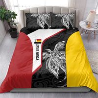 Personalised PNG Madang Province Bedding Set Bird of Paradise Tattoo Flag Motif LT9 - Polynesian Pride